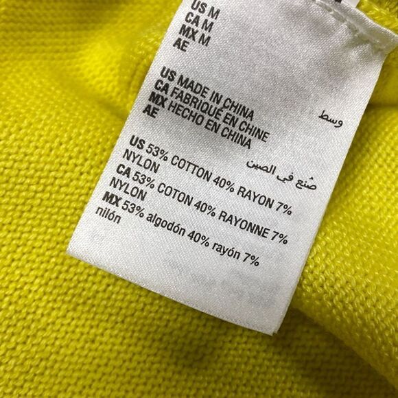 Style & Co Yellow Hooded Long Sleeve Sweater Size Medium - Picture 6 of 8